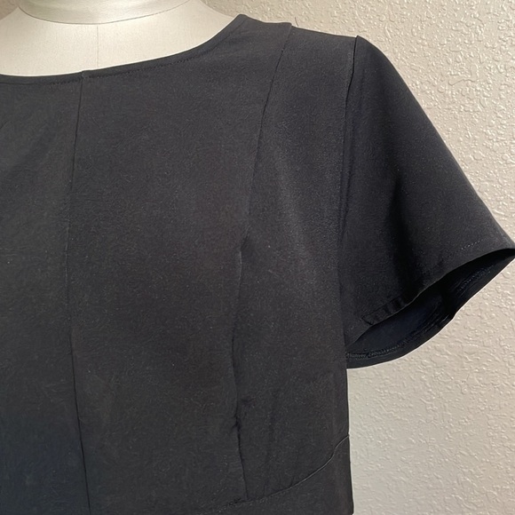 LANE Bryant black short sleeve peplum top - Picture 5 of 16